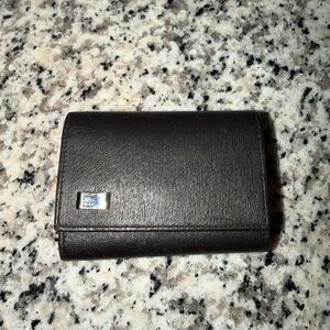 ❤️‍🔥AUTHENTIC! Dunhill Gray Leather Key Holder with Silver Hardware GOOD🔥